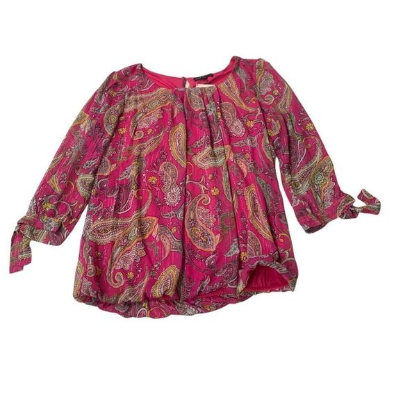 Paisley Patterned Floral Patterned Blouse - Picture 1 of 7